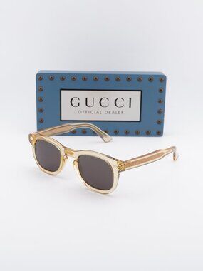 Gucci GG0182S 006 Square Sunglasses - Brown / Grey